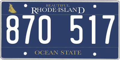 RI license plate 870517