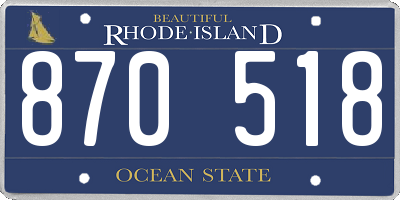 RI license plate 870518