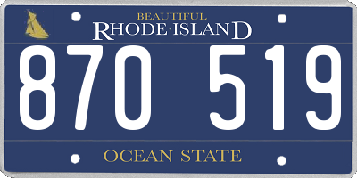 RI license plate 870519