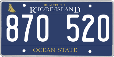RI license plate 870520