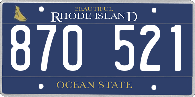 RI license plate 870521