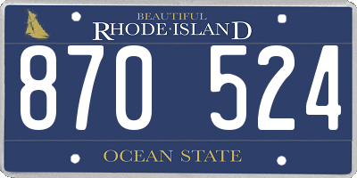 RI license plate 870524