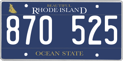 RI license plate 870525