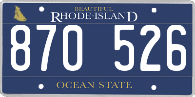 RI license plate 870526