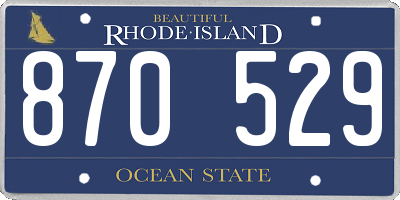 RI license plate 870529