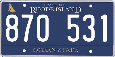 RI license plate 870531