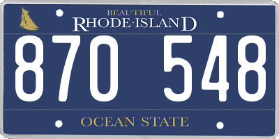 RI license plate 870548