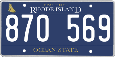 RI license plate 870569