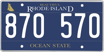 RI license plate 870570