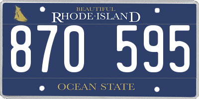 RI license plate 870595