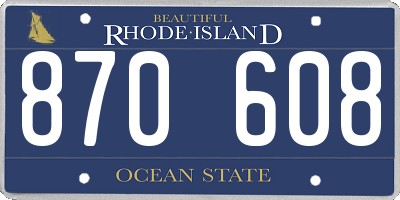RI license plate 870608
