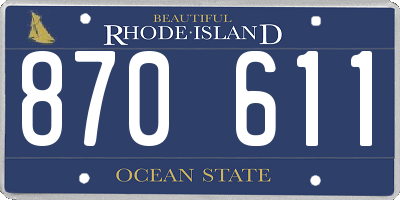 RI license plate 870611