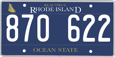 RI license plate 870622