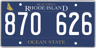 RI license plate 870626