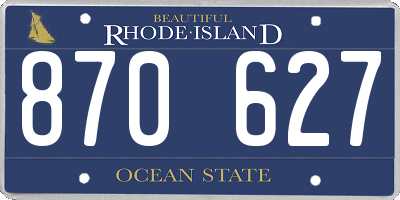 RI license plate 870627