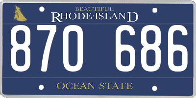 RI license plate 870686