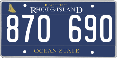 RI license plate 870690