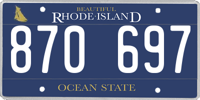 RI license plate 870697