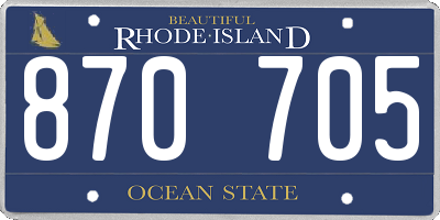 RI license plate 870705