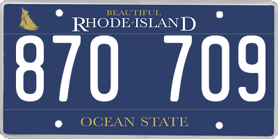 RI license plate 870709