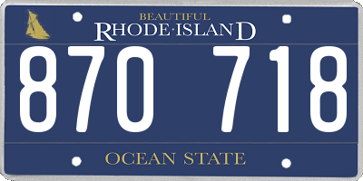 RI license plate 870718