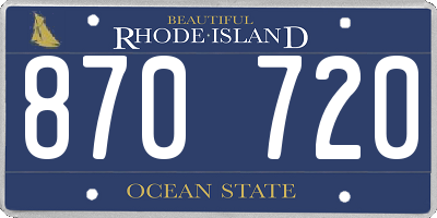 RI license plate 870720