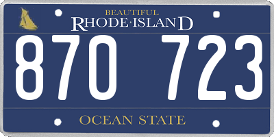 RI license plate 870723