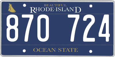RI license plate 870724