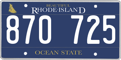 RI license plate 870725