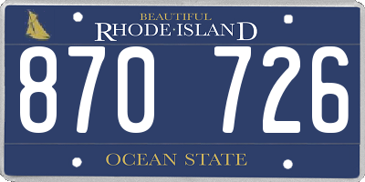 RI license plate 870726