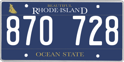 RI license plate 870728