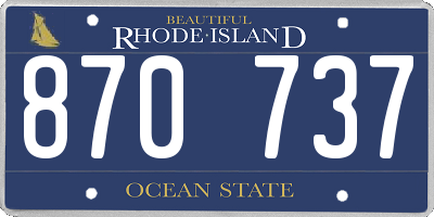 RI license plate 870737