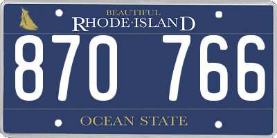 RI license plate 870766
