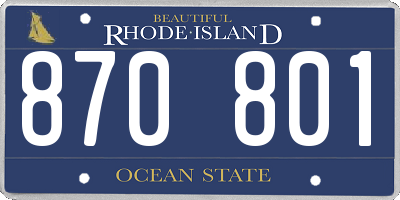 RI license plate 870801