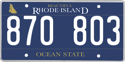 RI license plate 870803