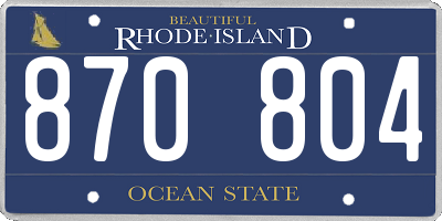 RI license plate 870804