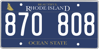 RI license plate 870808