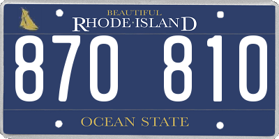 RI license plate 870810