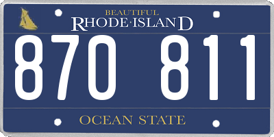 RI license plate 870811