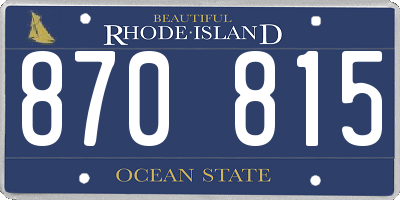 RI license plate 870815