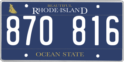 RI license plate 870816
