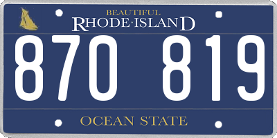 RI license plate 870819