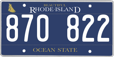 RI license plate 870822
