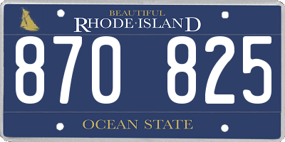 RI license plate 870825