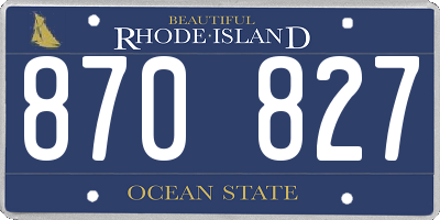 RI license plate 870827