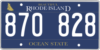 RI license plate 870828