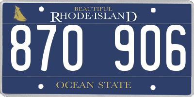 RI license plate 870906