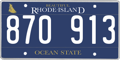 RI license plate 870913