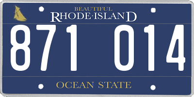 RI license plate 871014