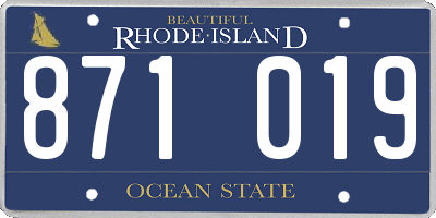 RI license plate 871019